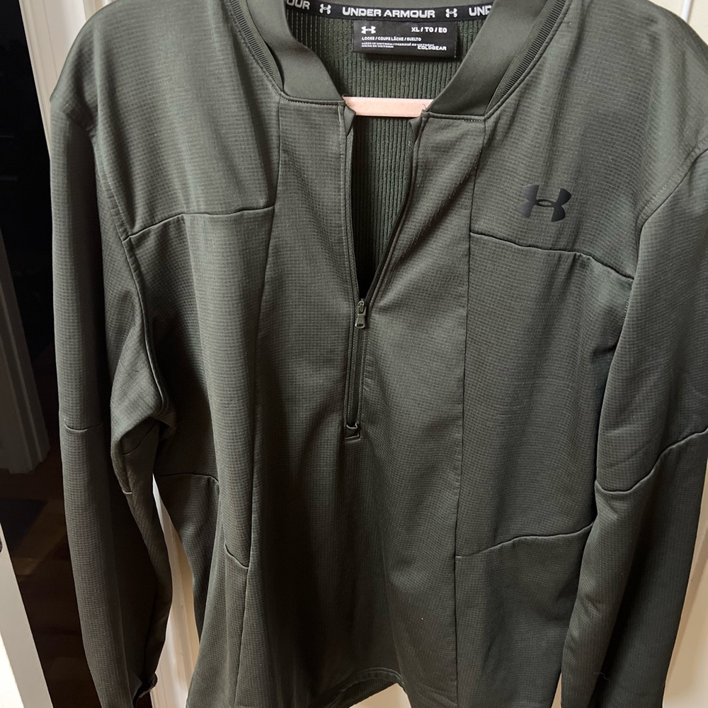 Under Armour Green Pullover Jacket/Quarter Zip